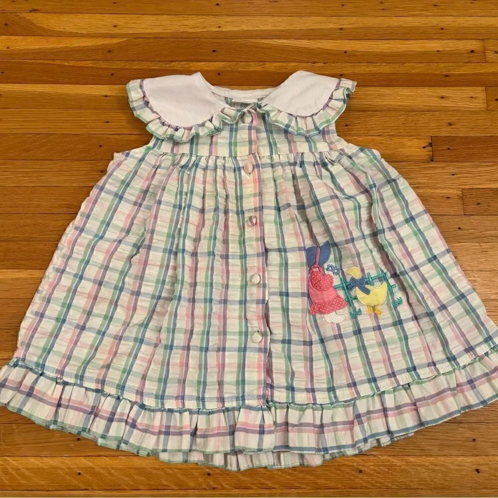 Carters Vintage Spring/Easter plaid dress
